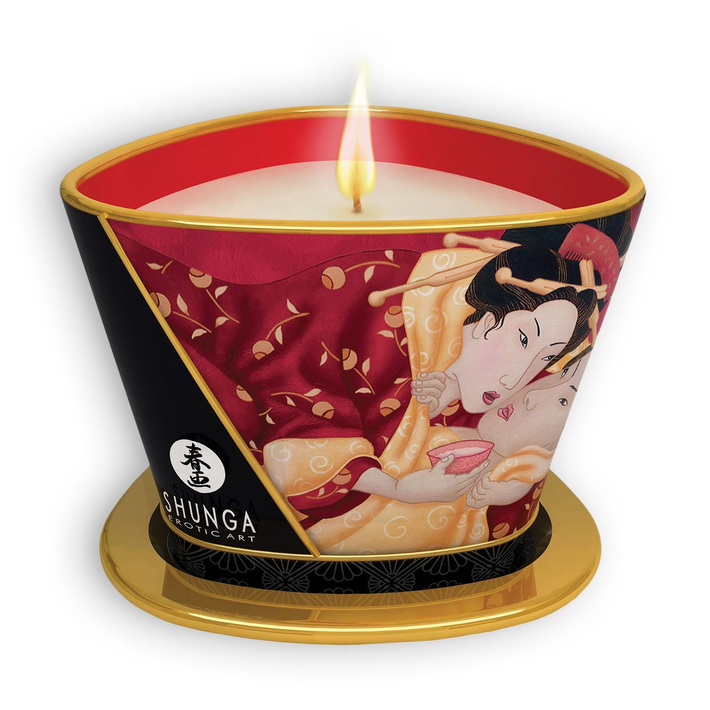 VELA DE MASSAGEM SHUNGA LIBIDO CHAMPANHE E MORANGO 170ML