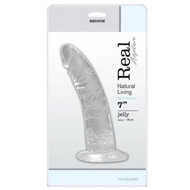 DILDO REAL RAPTURE FIRE PASSION 8'' TRANSPARENTE