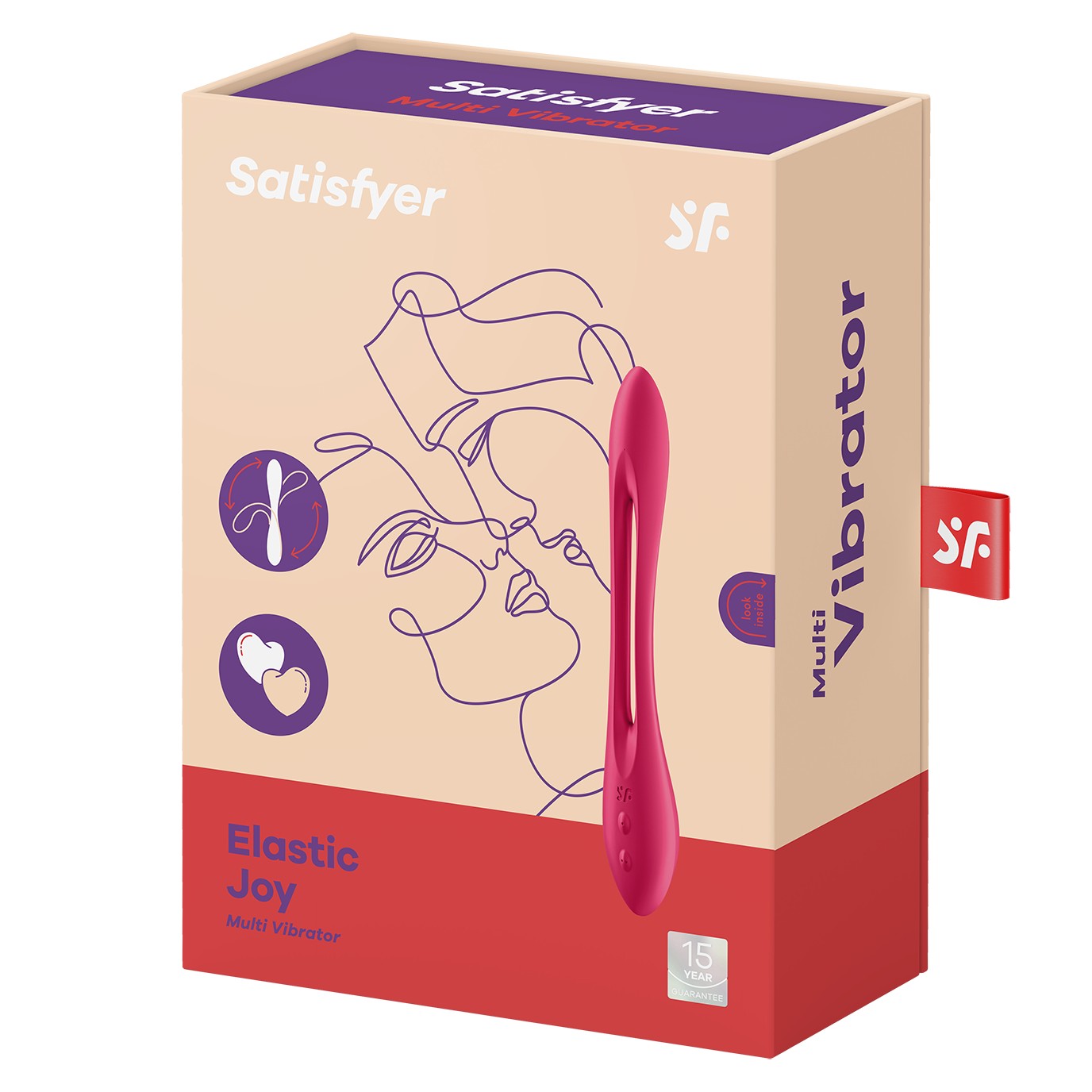 VIBRADOR ELASTIC GAME SATISFYER VERMELHO