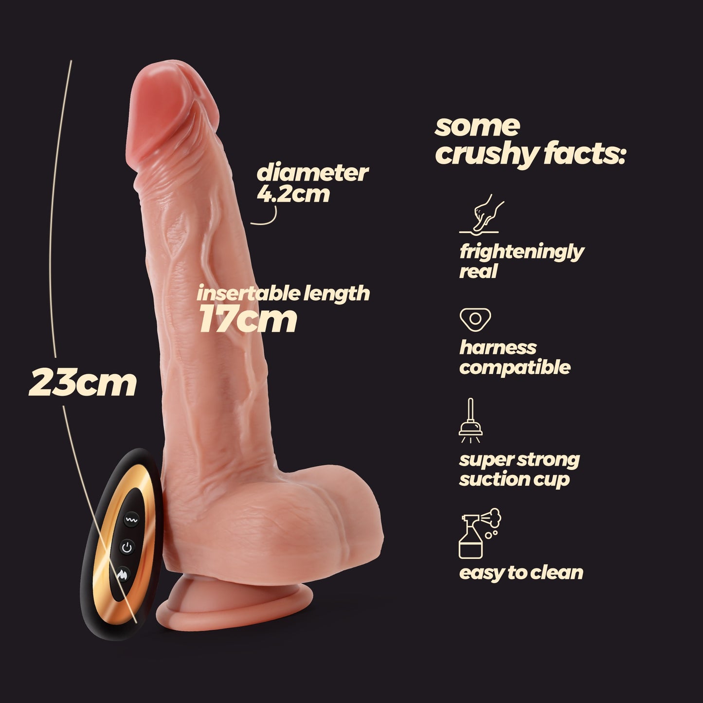 VIBRADOR DE SILICONE LÍQUIDO INVIKTUS VIBE 8,5 CRUSHIOUS PELE