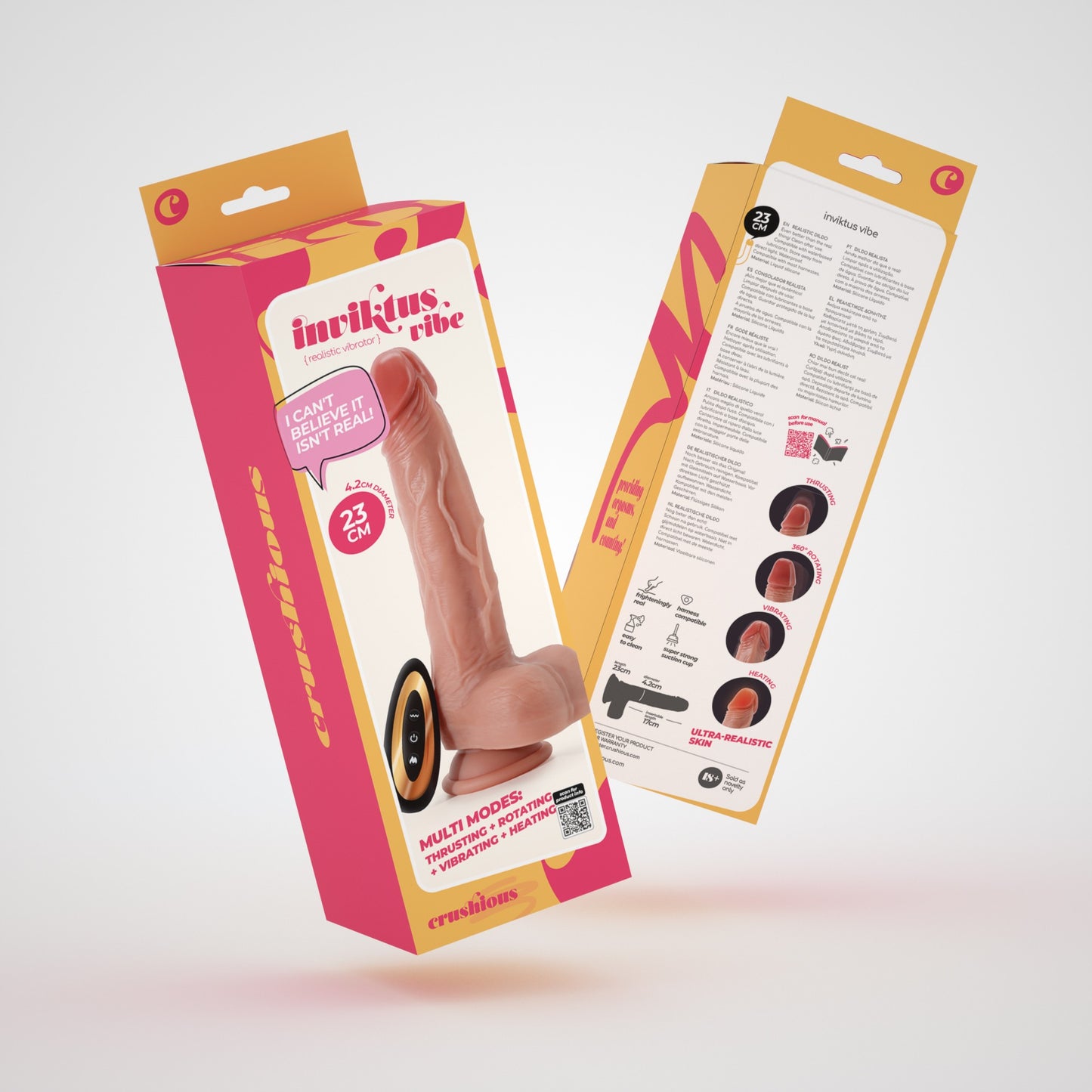 VIBRADOR DE SILICONE LÍQUIDO INVIKTUS VIBE 8,5 CRUSHIOUS PELE
