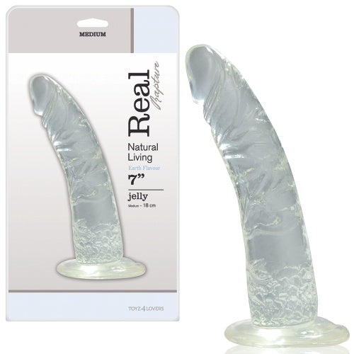 DILDO REAL RAPTURE FIRE PASSION 8'' TRANSPARENTE
