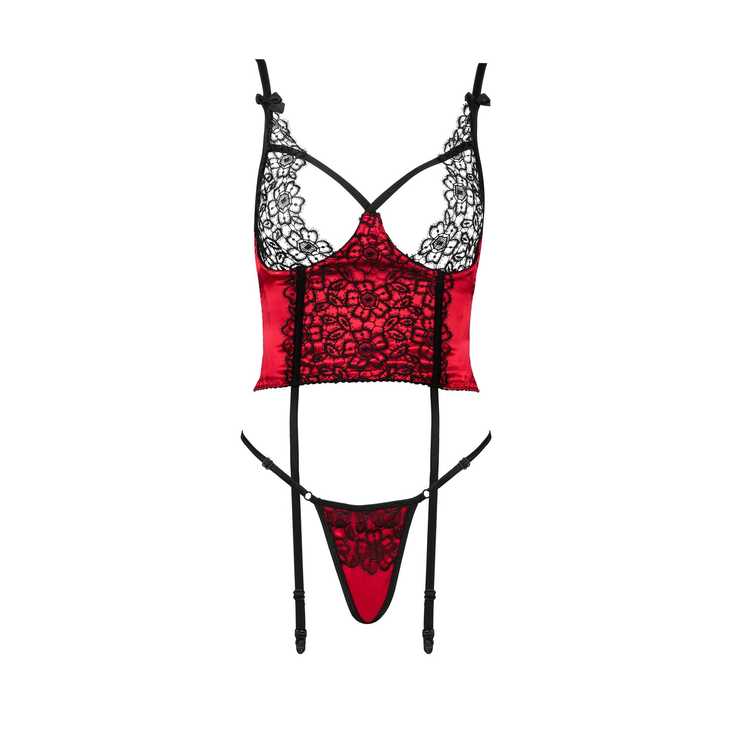 CORPETE E TANGA OLENA VERMELHO BEAUTY NIGHT FASHION