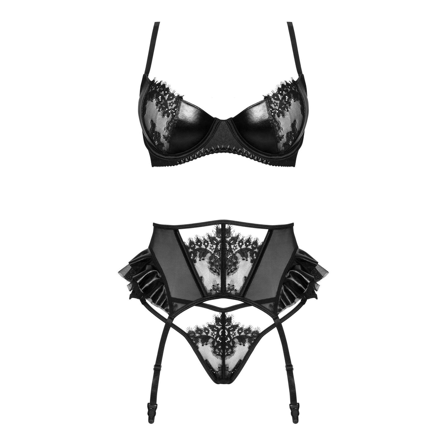 CONJUNTO DE 3 PEÇAS RAFAELLA PRETO BEAUTY NIGHT FASHION