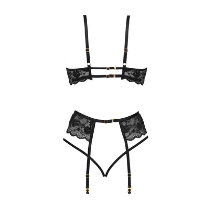 CONJUNTO DE 3 PEÇAS ROSE PRETO BEAUTY NIGHT FASHION