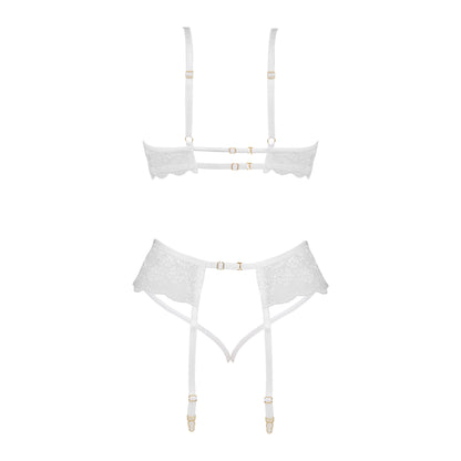 CONJUNTO DE 3 PEÇAS ROSE BRANCO BEAUTY NIGHT FASHION