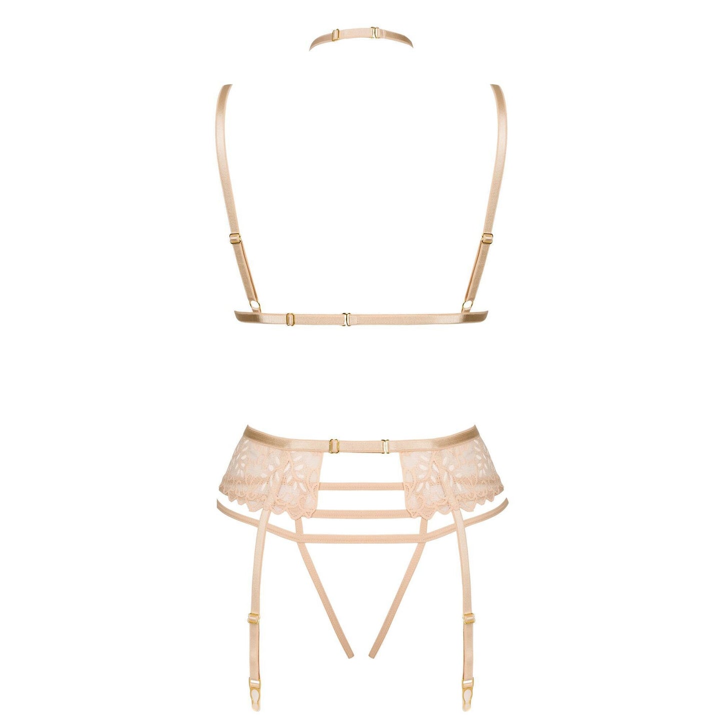 CONJUNTO DE 3 PEÇAS NOEMI NUDE BEAUTY NIGHT FASHION