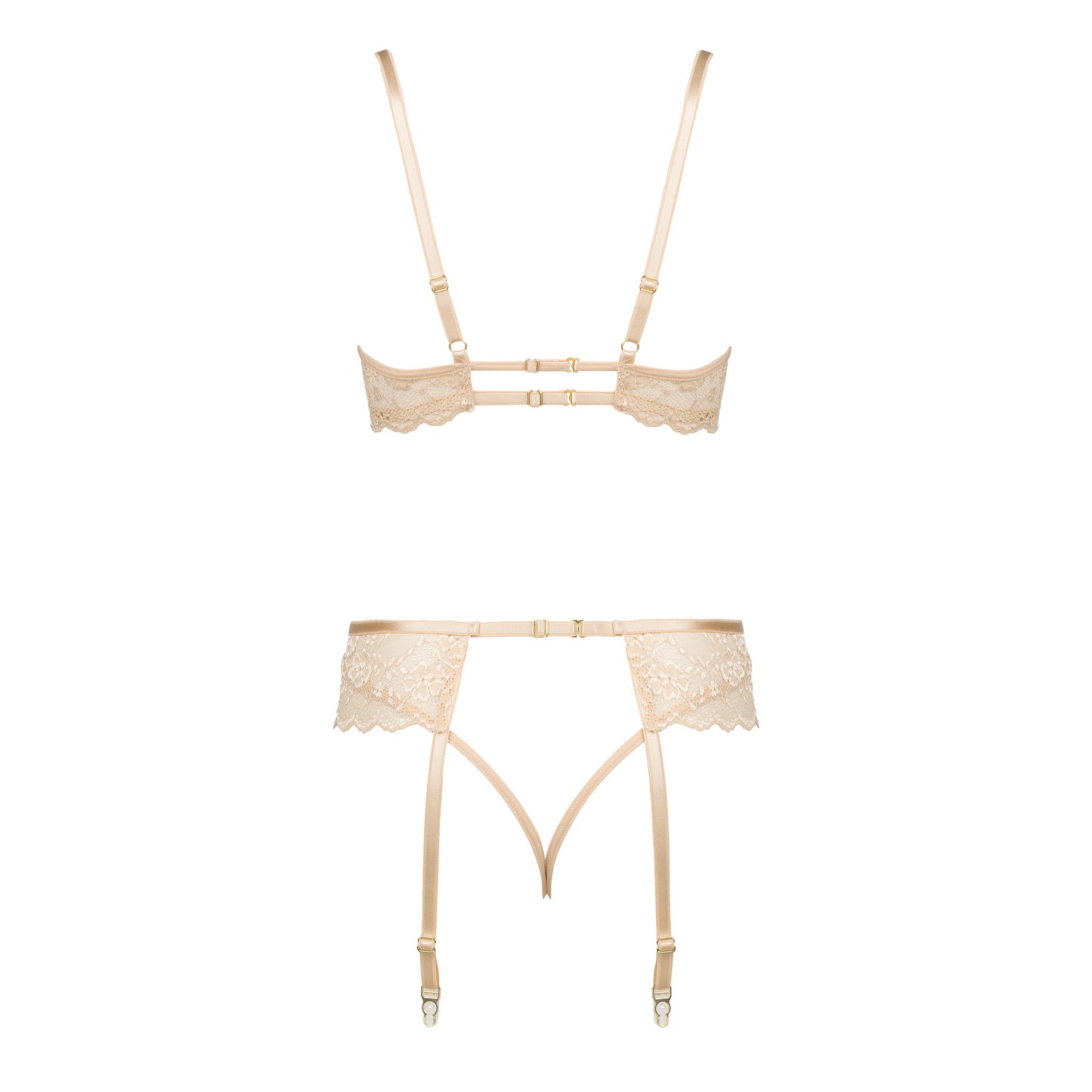 CONJUNTO DE 3 PEÇAS ROSE NUDE BEAUTY NIGHT FASHION