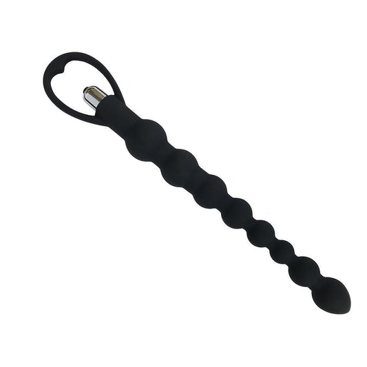 TIRA DE PÉROLAS ANAIS COM VIBRAÇÃO MARAMBA PRETO INTIMEN