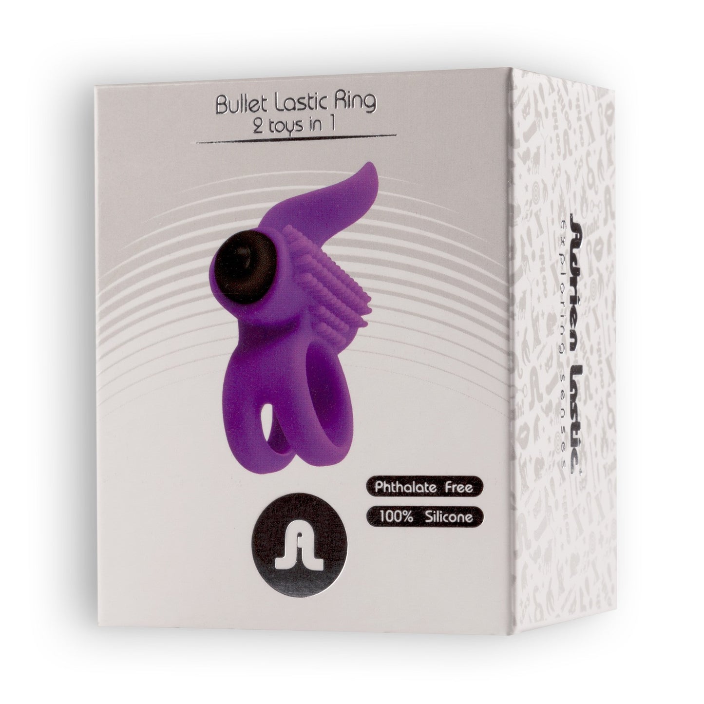 ANEL PARA O PÉNIS COM VIBRAÇÃO BULLET LASTIC RING ADRIEN LASTIC ROXO